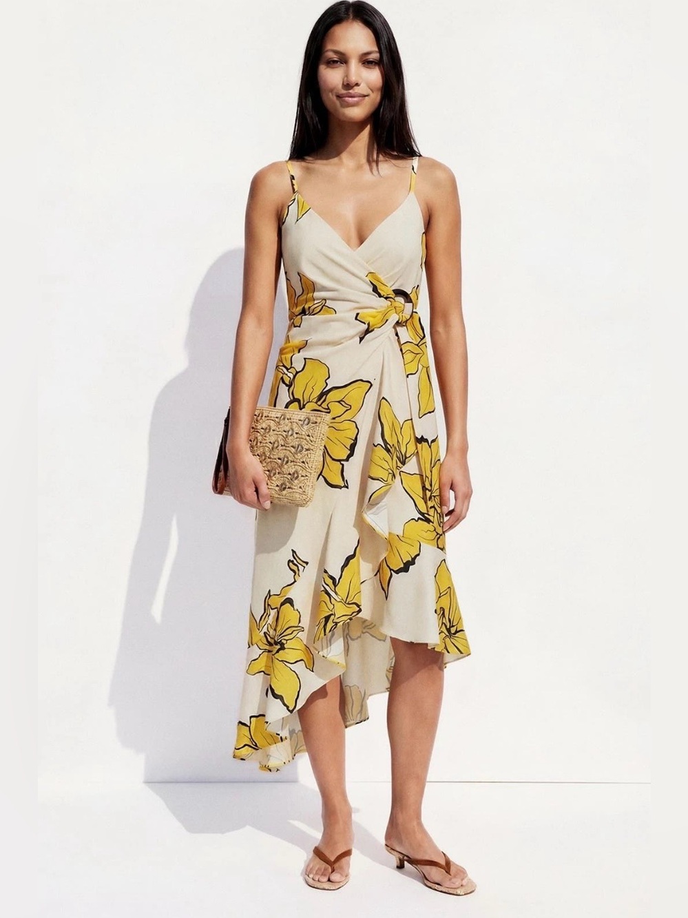 Hutch~Mercer Wrap Dress with Yellow Floral Print~Size Small~$325~